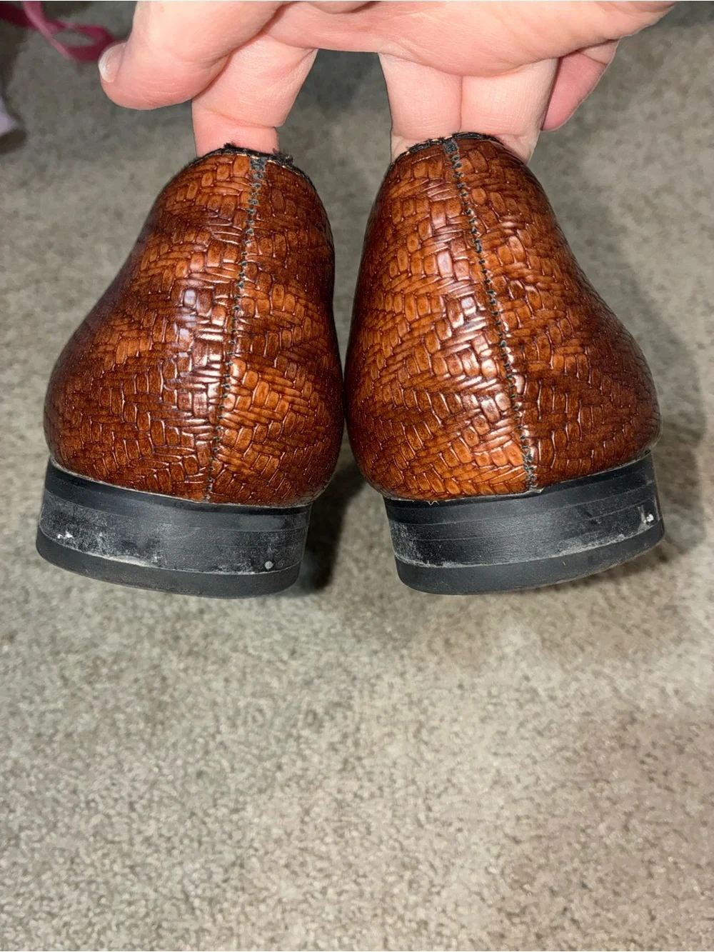Amazon Men's Woven Tassel Slip-On Loafers in Brown